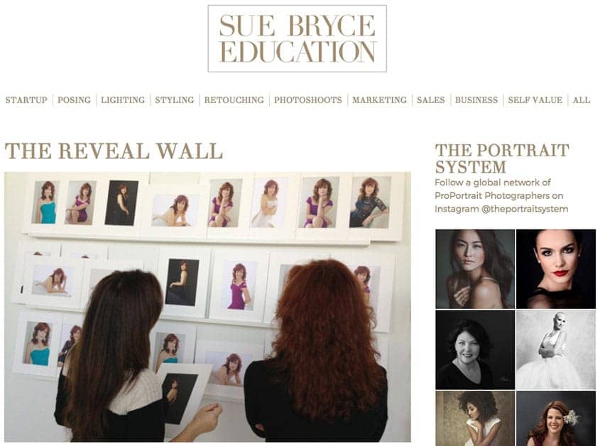 Sue Bryce - The Reveal Wall