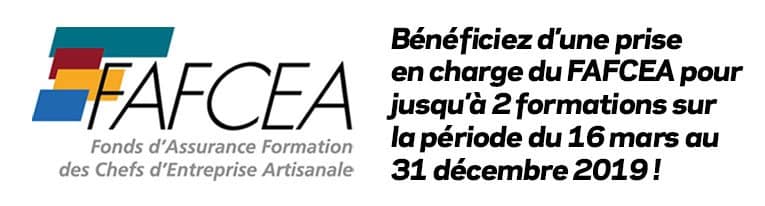 Bénéficiez d’une prise en charge du FAFCEA pour jusqu’à 2 formations sur la période du 16 mars au 31 décembre 2019 !